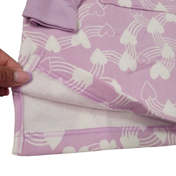 Spotted Zebra Girls Hooded Sweatshirt Dress Smile Often Stitched Purple Size XL - Picture 6 of 12